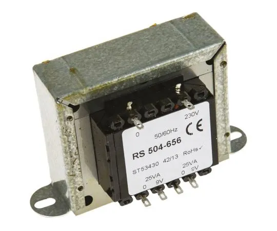 63-6680-65　RS PRO 50VA 2 Output Chassis Mounting Transformer, 9V ac　504-656