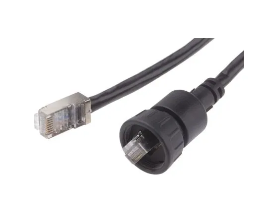 63-6780-73　RS PRO Black Cat5e Cable Shielded, 2m Male RJ45/Male RJ45 Terminated　111-6737