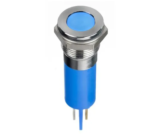 63-6950-55　RS PRO Blue Indicator, 24 V dc, 12mm Mounting Hole Size, Faston, Solder Lug Termination, IP67　124-6414