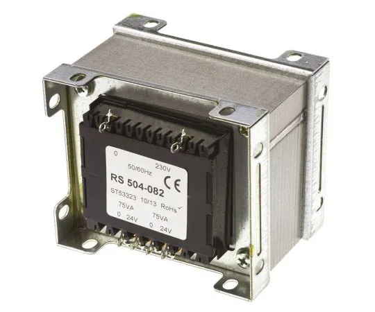 63-6679-97　RS PRO 150VA 2 Output Chassis Mounting Transformer, 24V ac　504-082