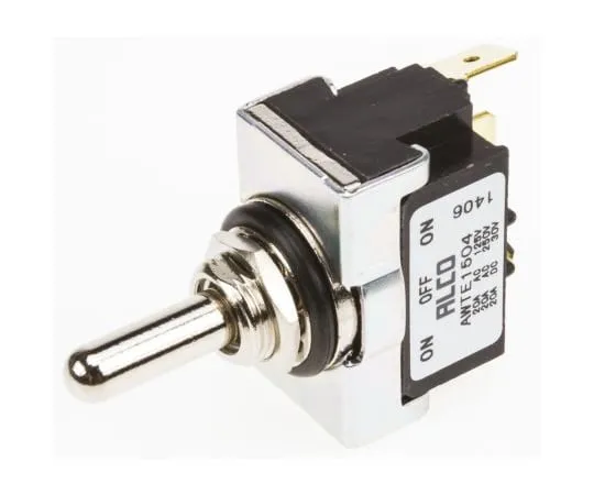 63-6618-27　Toggle Switch On-Off-On SPDT Panel Mount 20 A @ 250 V ac　AWTE1504