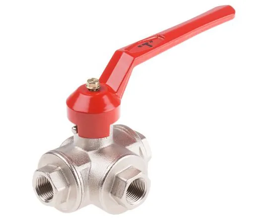 63-6671-27　RS PRO Brass Reduced Bore Ball Valve 3/8 in BSPP T-Port　486-255