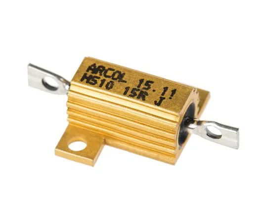 63-7349-22　Arcol HS10 Series Aluminium Ho***d Axial Wire Wound Panel Mount Resistor, 15Ω ±5% 10W　HS10 15R J