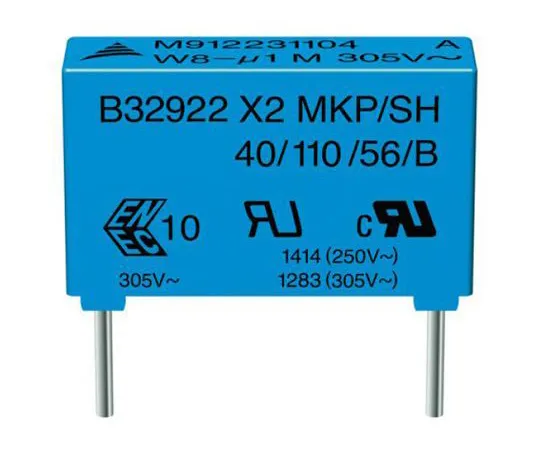 63-6961-27　Polypropylene Film Capacitor 305 V ac, 630 V dc470nF±20% 1 Bag (10 Pieces)　B32922H3474M000