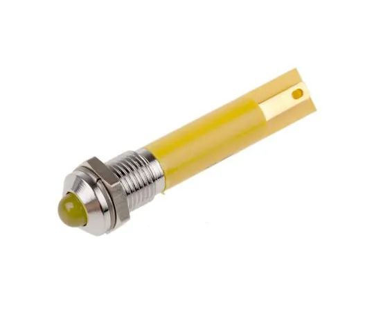 63-6586-71　RS PRO Yellow Indicator, 12 V ac, 8mm Mounting Hole Size, Solder Tab Termination　210-557