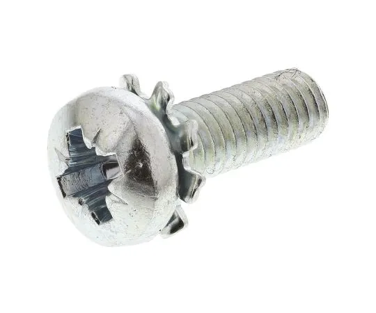 63-6611-66　RS PRO M4 x 12mm Zinc Plated Steel Pan Head Sems Screw, External Tooth Washer　278-691