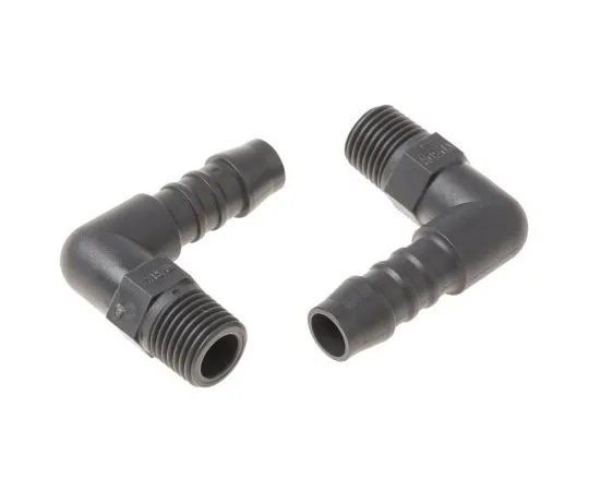 63-6729-42　Elbow Male Hose Coupling 1/4in, 1/4 in BSP Male, Nylon　795-281