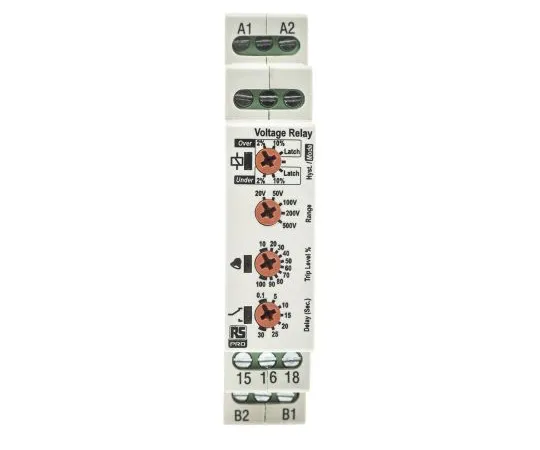 63-6743-15　RS PRO Voltage Monitoring Relay With SPDT Contacts, 1 Phase, Overvoltage, Undervoltage　102-6133