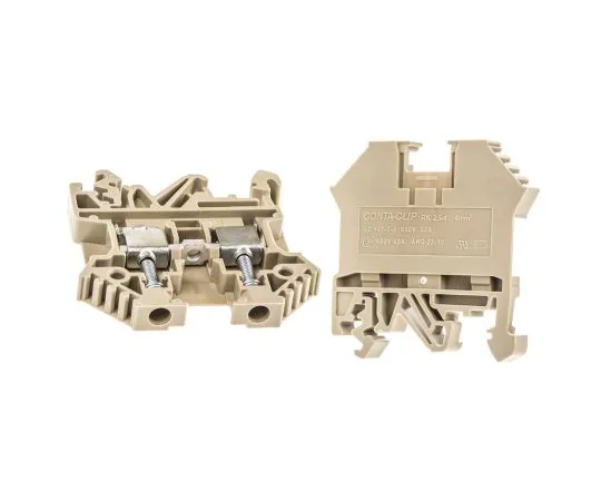 63-6731-71　RS PRO Brown Standard Din Rail Terminal, 22 → 11 AWG, 0.2 → 4mm², 800 V　815-666