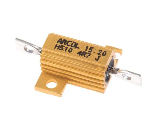 63-7349-10　Arcol HS10 Series Aluminium Ho***d Axial Wire Wound Panel Mount Resistor, 4.7Ω ±5% 10W　HS10 4R7 J