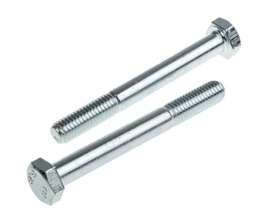 63-6612-04　Clear Passivated, Zinc Steel Hex Bolt, M8 x 70mm　279-638