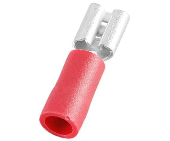 63-6977-61　RS Pro Red Insulated Crimp Receptacle, 4.75 x 0.5mm, 0.5mm² to 1.5mm², 22AWG to 16AWG, Tin Plated　125-1945