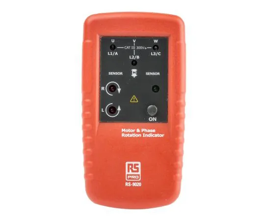 63-6880-62　RS PRO RS9020 Phase Rotation Tester, CAT III 300 V, 400Hz Max, 400V ac Max　123-1932
