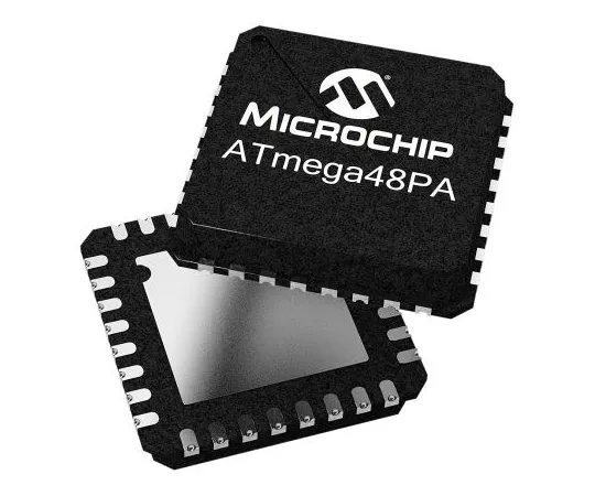 63-7022-08　Microchip Technology ATMEGA48-20PU, 8bit AVR Microcontroller, 20MHz, 4 kB Flash, 28-Pin PDIP　ATMEGA48-20PU