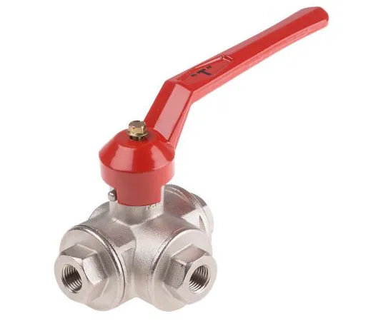 63-6671-26　RS PRO Brass Reduced Bore Ball Valve 1/4 in BSPP 3 Way　486-249