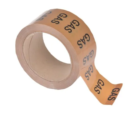 63-6720-07　RS PRO beige PP, Vinyl Pipe Marking Tape, text Gas, Dim. W 50mm x L 33m　711-457