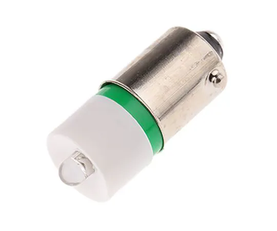 63-6586-79　LED Reflector Bulb, BA9s, Green, Single Chip, 10mm dia., 28V ac/dc　210-620