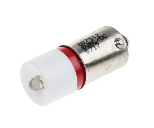 63-6584-32　LED Reflector Bulb, BA9s, Red, Single Chip, 10mm dia., 6V ac/dc　207-517