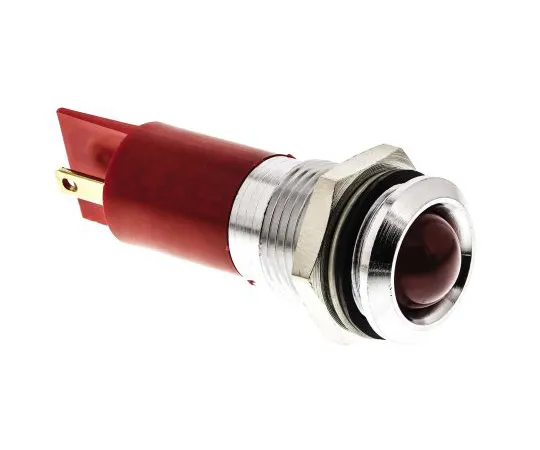 63-6581-93　RS PRO Red Indicator, 110 V ac, 14mm Mounting Hole Size, Solder Tab Termination, IP67　204-495