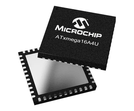 63-7029-70　Microchip Technology ATXMEGA16A4U-MH, 8/16bit AVR Microcontroller, 32MHz, 16 + 4 kB Flash, 44-Pin VQFN　ATXMEGA16A4U-MH