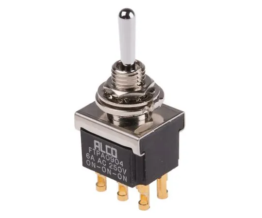 63-6621-86　Toggle Switch On-On-On DPDT Panel Mount 4A @ 30 V dc　FTPA0904