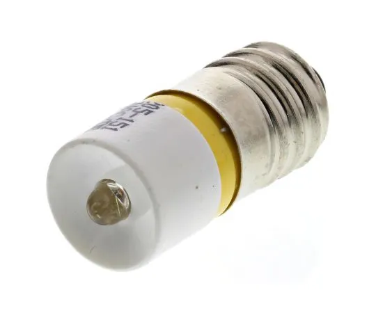 63-6582-41　LED Reflector Bulb, E10, Yellow, Single Chip, 10mm dia., 6V ac/dc　205-151