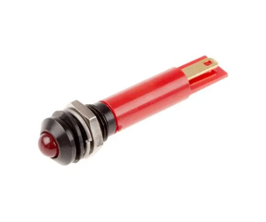 63-6586-66　RS PRO Red Indicator, 110 V ac, 8mm Mounting Hole Size, Solder Tab Termination　210-507