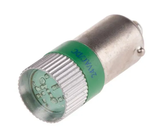 63-6583-47　LED Reflector Bulb, BA9s, Green, Multichip, 10mm dia., 24V ac/dc　206-722