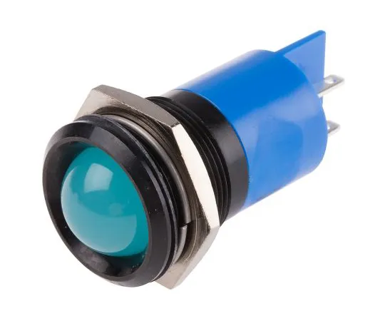 63-6583-43　RS PRO Blue Indicator, 24 V dc, 22mm Mounting Hole Size, Solder Tab Termination　206-671