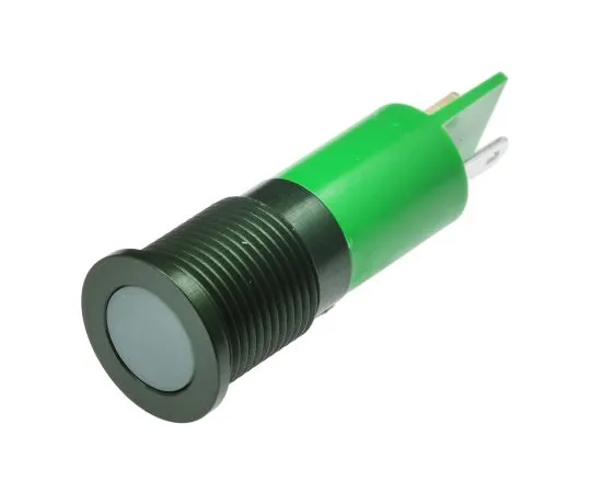 63-6780-51　RS PRO Green Indicator, 220 V ac, 14mm Mounting Hole Size, Faston, Solder Lug Termination, IP67　111-6564