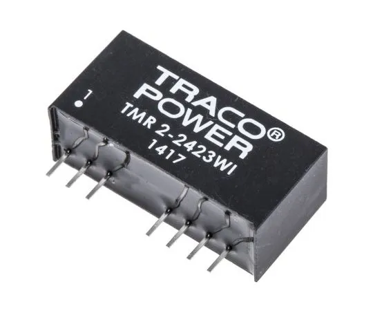 63-7350-91　TRACOPOWER TMR 2WI 2W Isolated DC-DC Converter Through Hole, Voltage in 9 → 36 V dc, Voltage out ±15V dc　TMR 2-2423WI