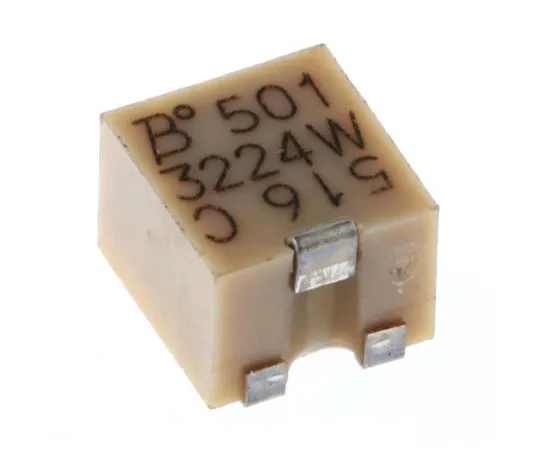 63-7351-24　500Ω SMD Trimmer Potentiometer 0.25W Top Adjust Bourns 3224 Series　3224W-1-501E