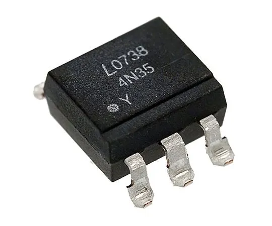 63-7016-31　Lite-On, 4N35S-TA1 DC Input Transistor Output Optocoupler, Surface Mount, 6-Pin PDIP　4N35S-TA1