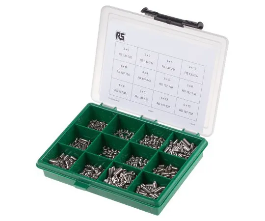 63-6629-62　800 piece Stainless Steel Screw/Bolt Kit, M3, M4　395-428