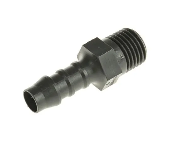 63-6729-29　Straight Male Hose Coupling 1/4in Adaptor, 1/4 in BSP Male, Nylon　795-146