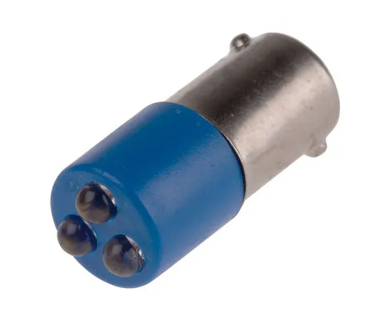 63-6584-09　RS PRO Blue Cluster LED Indicator, 24 V ac/dc, 25 x 10mm Mounting Hole Size, Ba9s Termination　207-220