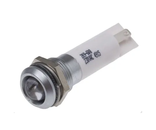 63-6585-95　RS PRO White Indicator, 230 V ac, 12mm Mounting Hole Size, Tab Termination, IP67　209-608