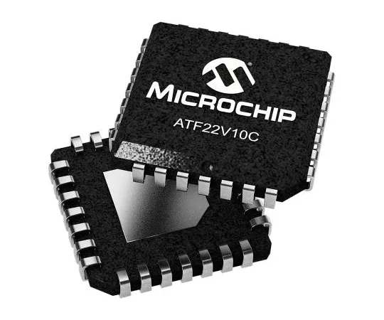 63-7014-79　Microchip Technology ATF22V10C-10JU, SPLD Simple Programmable Logic Device ATF22V10C 350 Gates, 10 Macro Cells, 10 I/O,　ATF22V10C-10JU