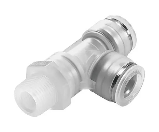 63-6996-29　Festo Pneumatic Tee Threaded-to-Tube Adapter, 8mm, 10 bar　NPQP-LQ-R14-Q8-FD-P10