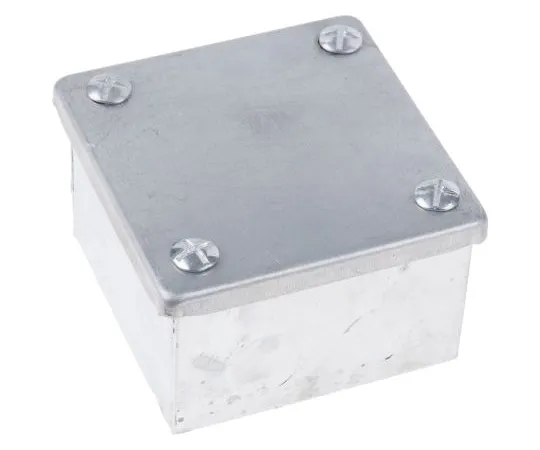 63-6706-68　RS PRO Steel Galvanised Adaptable Box, 8 Knockouts 75mm x 75 mm x 50mm 20/25mm Knockout Size　563-898