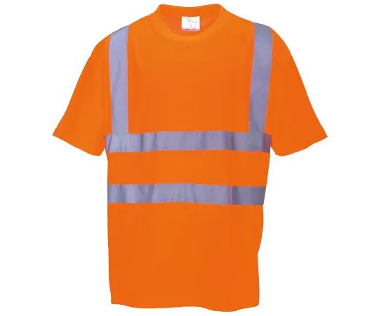 63-6960-27　RS PRO Orange Unisex Hi Vis T-Shirt, S　124-8210