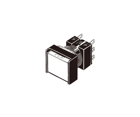 62-4735-60　Pushbutton switch (Rectangle) (Built-in LED light reducing function) (Round body Φ16) A16　A16L-JYA-T1-2S
