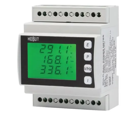 63-6967-28　HOBUT M880-DMF LCD Digital Power Meter, 45.5mm x 72mm, 16-Digits, 1, 3 Phase　M880-DMF-RS-PO
