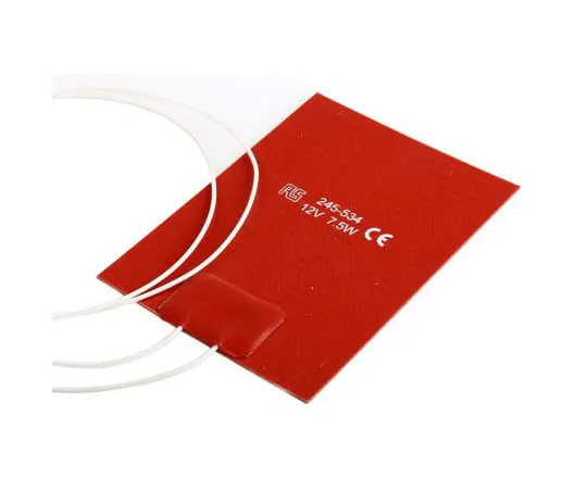 63-6602-97　RS PRO Silicone Heater Mat, 7.5 W, 75 x 100mm, 12 V dc　245-534