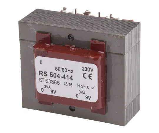 63-6680-33　9V ac 2 Output Through Hole PCB Transformer, 6VA　504-414