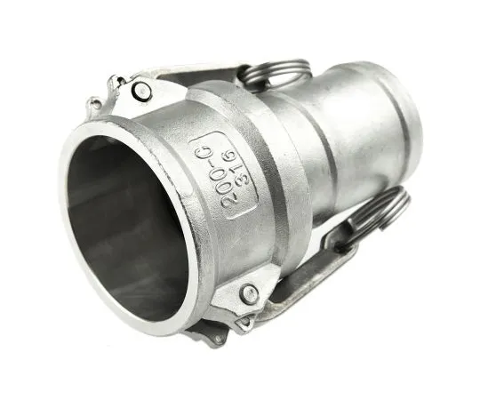 63-6616-61　Straight Male Hose Coupling 2in Part C Cam & Groove Coupler, Stainless Steel　307-235