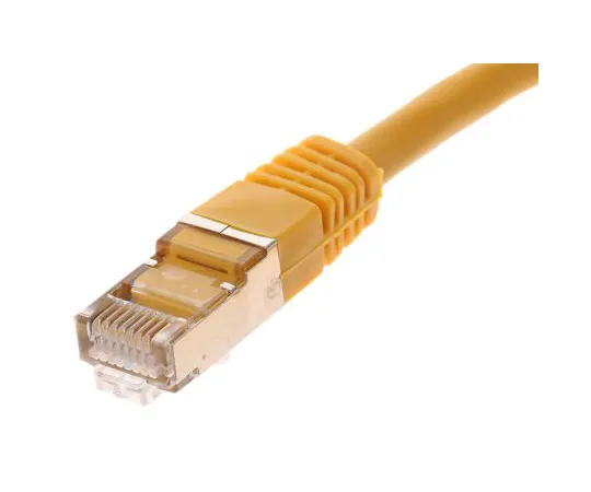 63-6637-41　RS PRO Yellow Cat6 Cable, S/FTP, Male RJ45/Male RJ45, Terminated, 2m　411-201