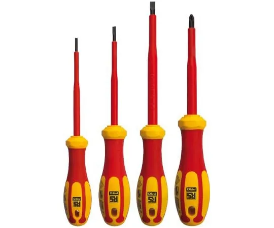 63-6979-16　RS Pro VDE Pozidriv, Slotted Screwdriver Set 4 Piece　125-3093