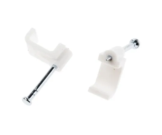 63-6599-74　RS PRO Cable Clip White Nail PE Rectangular Cable Clip　233-607