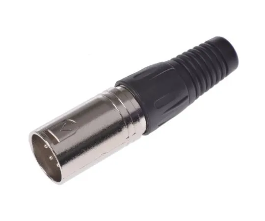 63-6653-90　RS PRO Cable Mount XLR Connector, Male, 250 V ac, 4 Way, Silver Plating　457-908